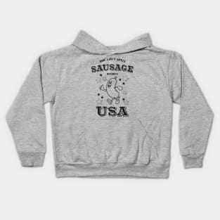 You Can't Spell Sausgage Without USA - Funny 4th of July Hot Dog Kids Hoodie